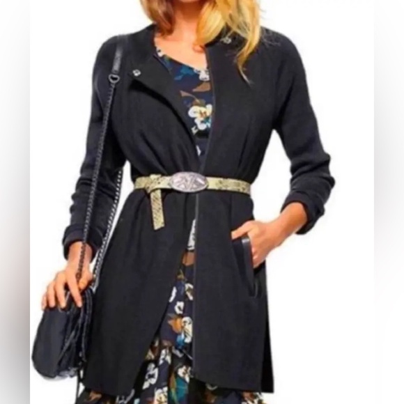 Cabi Tailor Ponte Knit Black Cardigan Sweater Size Small - Picture 1 of 7